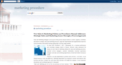 Desktop Screenshot of marketingprocedure.blogspot.com