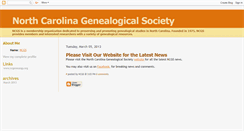 Desktop Screenshot of ncgenealogy.blogspot.com