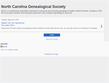 Tablet Screenshot of ncgenealogy.blogspot.com