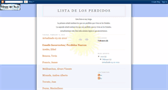 Desktop Screenshot of listadelosperdidos.blogspot.com