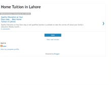 Tablet Screenshot of home-tutor-lahore.blogspot.com