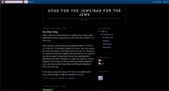 Desktop Screenshot of goodforthejewsbadforthejews.blogspot.com