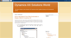 Desktop Screenshot of dynamicsaxsolutionsworld.blogspot.com