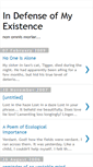 Mobile Screenshot of indefenseofmyexistence.blogspot.com