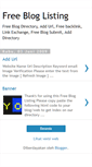 Mobile Screenshot of free-blog-listing.blogspot.com