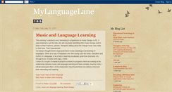 Desktop Screenshot of mylanguagelane.blogspot.com