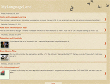 Tablet Screenshot of mylanguagelane.blogspot.com