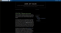 Desktop Screenshot of leerjetsales.blogspot.com