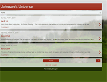 Tablet Screenshot of johnsonsuniverse.blogspot.com