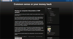 Desktop Screenshot of commonsenseoryourmoneyback.blogspot.com