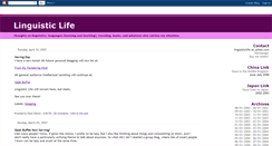 Desktop Screenshot of linguisticlife.blogspot.com