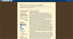 Desktop Screenshot of ourancestorsreally.blogspot.com