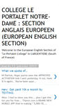 Mobile Screenshot of collegeportaletanglais-europeen.blogspot.com
