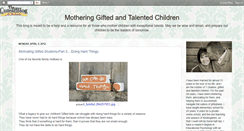 Desktop Screenshot of motheringgiftedandtalentedchildren.blogspot.com