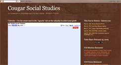 Desktop Screenshot of cougarsocialstudies.blogspot.com