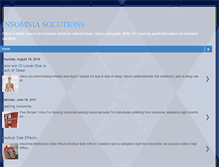 Tablet Screenshot of insomnia-solutions.blogspot.com