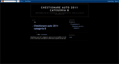 Desktop Screenshot of chestionare-auto2011.blogspot.com