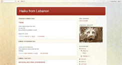 Desktop Screenshot of haikulebanon.blogspot.com