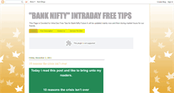 Desktop Screenshot of bankniftyintradaytips.blogspot.com