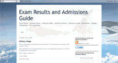 Desktop Screenshot of admissionsandexamresultsguide.blogspot.com