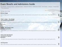 Tablet Screenshot of admissionsandexamresultsguide.blogspot.com