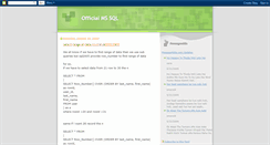 Desktop Screenshot of officialsql.blogspot.com