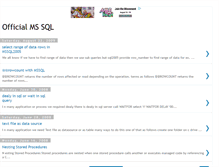 Tablet Screenshot of officialsql.blogspot.com