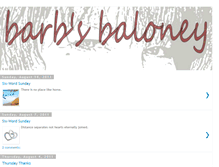 Tablet Screenshot of barbsbaloney.blogspot.com