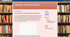 Desktop Screenshot of historyitneverends.blogspot.com