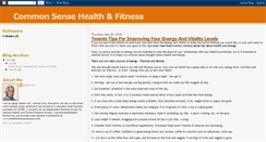 Desktop Screenshot of commonsense-healthfitness.blogspot.com