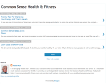 Tablet Screenshot of commonsense-healthfitness.blogspot.com