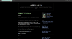 Desktop Screenshot of lucernarium.blogspot.com