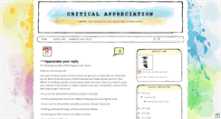 Desktop Screenshot of criticalappreciation2009.blogspot.com