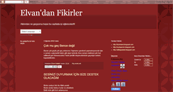 Desktop Screenshot of elvandanfikirler.blogspot.com