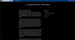 Desktop Screenshot of conservativecritique.blogspot.com
