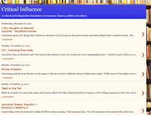 Tablet Screenshot of criticalinfluence.blogspot.com