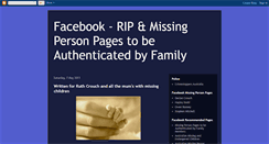 Desktop Screenshot of missingpersonpagestobeauthentica.blogspot.com