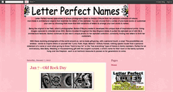 Desktop Screenshot of letterperfectnames.blogspot.com