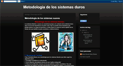 Desktop Screenshot of metodologiadelossistemasduros.blogspot.com