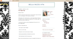Desktop Screenshot of bellapazzovita.blogspot.com