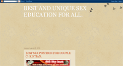 Desktop Screenshot of bestanduniquesexeducationforall.blogspot.com