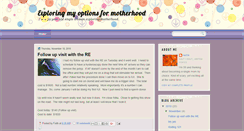 Desktop Screenshot of faith-exploringmyoptionsformotherhood.blogspot.com