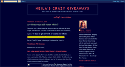 Desktop Screenshot of neilascrazygiveaways.blogspot.com