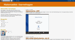 Desktop Screenshot of barnehagematematikk.blogspot.com