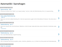Tablet Screenshot of barnehagematematikk.blogspot.com