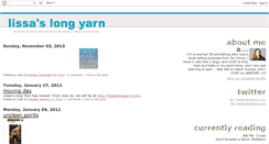 Desktop Screenshot of lissaslongyarn.blogspot.com