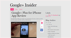 Desktop Screenshot of gplusinsider.blogspot.com