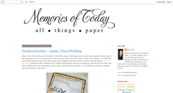 Desktop Screenshot of mymemoriesoftoday.blogspot.com