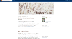 Desktop Screenshot of fleetingvoices.blogspot.com