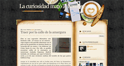 Desktop Screenshot of lacuriosidadmatoalhombre.blogspot.com